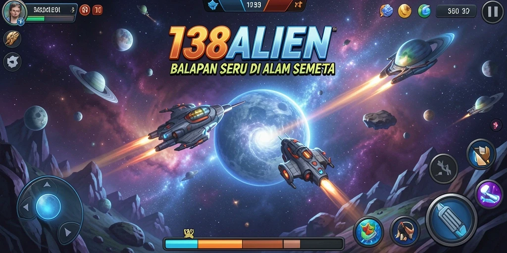 Tampilan menarik dari balapan luar angkasa di 138ALIEN.