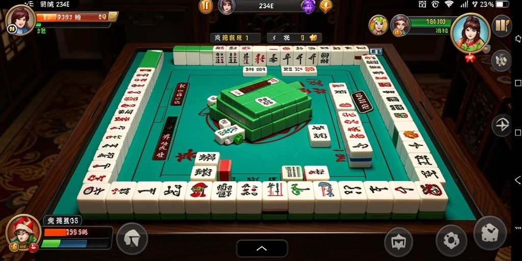 Tampilan gameplay menantang Mahjong di 234E yang menarik.