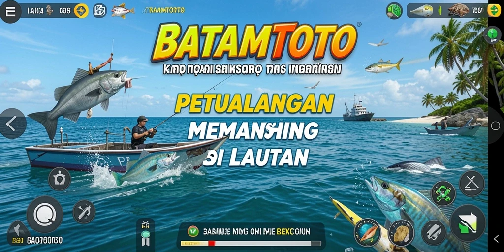 Tangkapan ikan besar di tengah lautan yang indah.