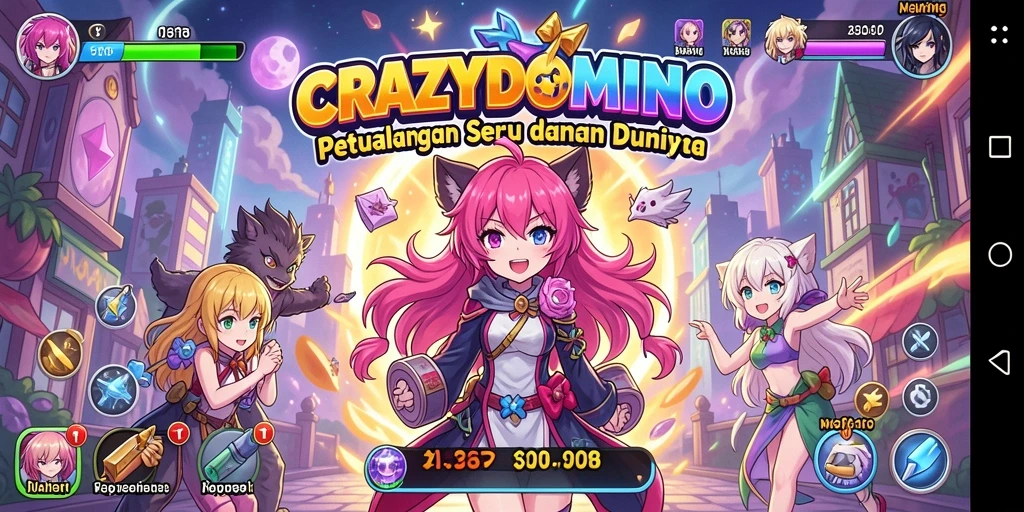 Tampilan memukau dari gameplay Anime di CRAZYDOMINO.