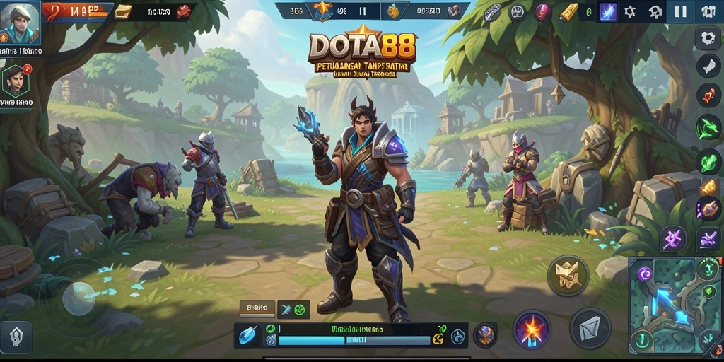 Tampilan gameplay DOTA88 yang menampilkan dunia terbuka yang mengesankan.