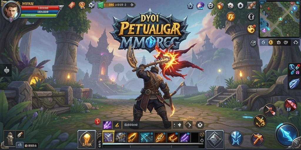 Screenshot DYO1 menampilkan aksi seru dalam dunia MMORPG.