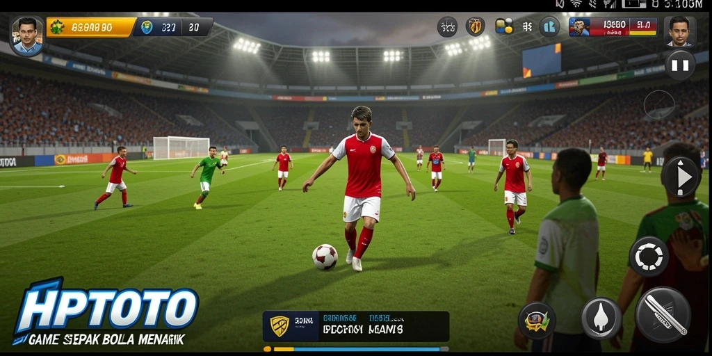 Tangkapan layar HPTOTO menampilkan aksi seru di lapangan sepak bola.