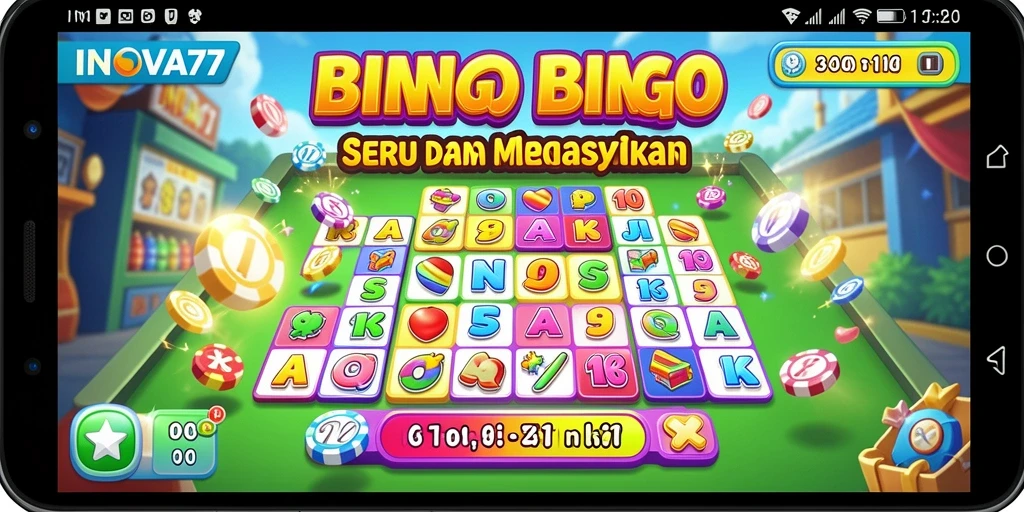 Tampilan gameplay Bingo yang menarik di INOVA77.