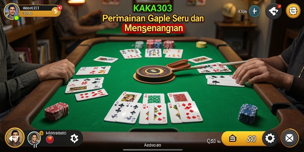 Tampilan gameplay seru Gaple di KAKA303 dengan interaksi pemain.