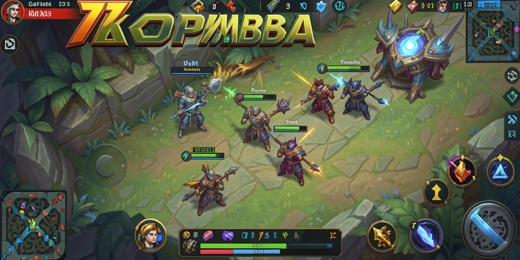 Screenshot utama KOPI77 yang menunjukkan aksi seru di arena MOBA.