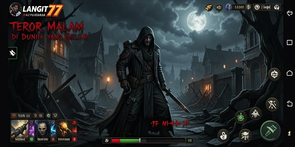 Screenshot dari gameplay <strong>LANGIT77</strong> yang menunjukkan suasana mencekam dan menegangkan.