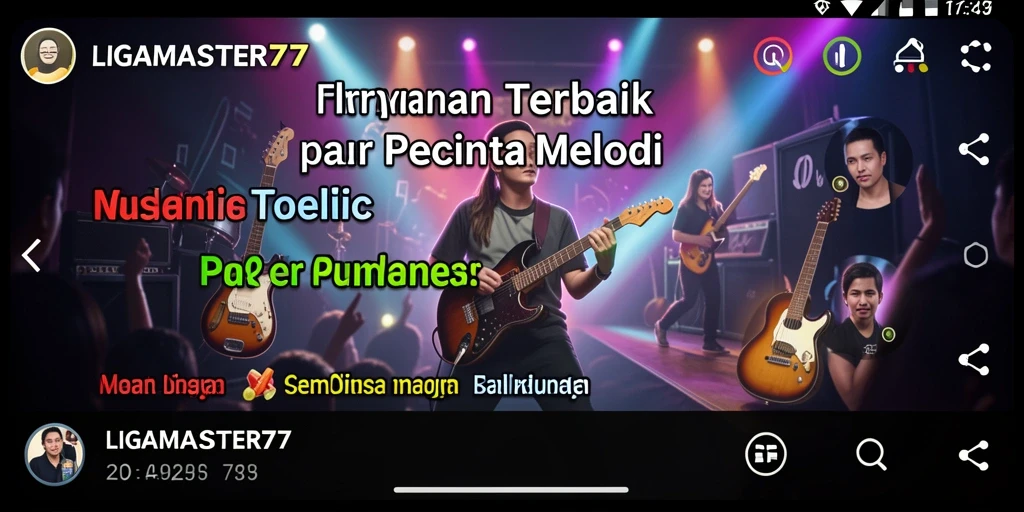 Screenshot gameplay LIGAMASTER77 menampilkan pemain menikmati permainan musik.