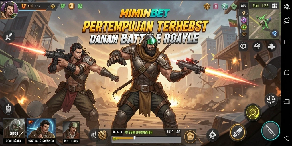 Gameplay seru MIMINBET dalam pertarungan Battle Royale.
