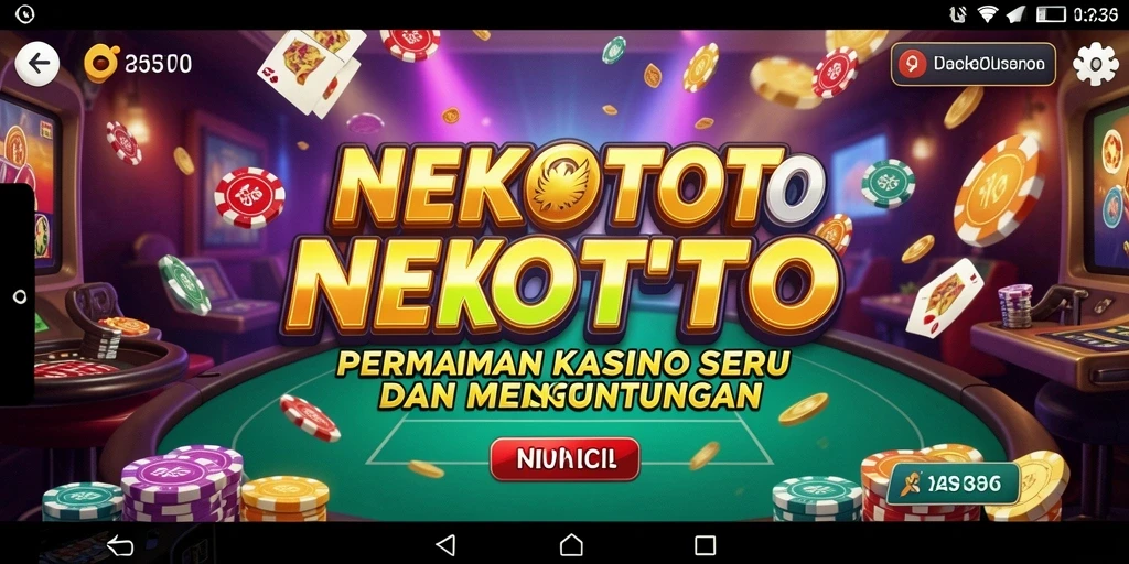 Tampilan mendebarkan dari gameplay NEKOTOTO di Kasino.
