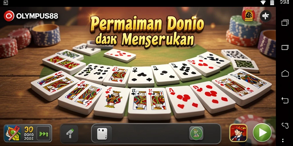 Screenshot gameplay OLYMPUS88 yang menunjukkan serunya permainan Domino.