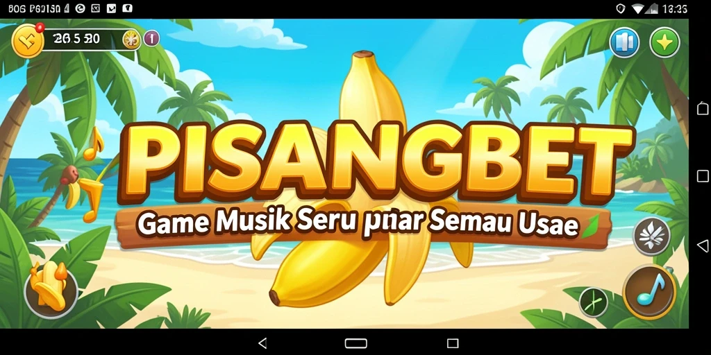 Tampilan permainan PISANGBET dengan berbagai pilihan lagu.