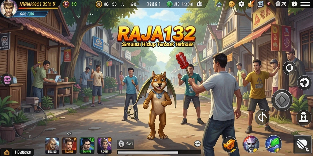 Tampilan gameplay yang imersif dari RAJA132 dengan berbagai aktivitas interaktif.