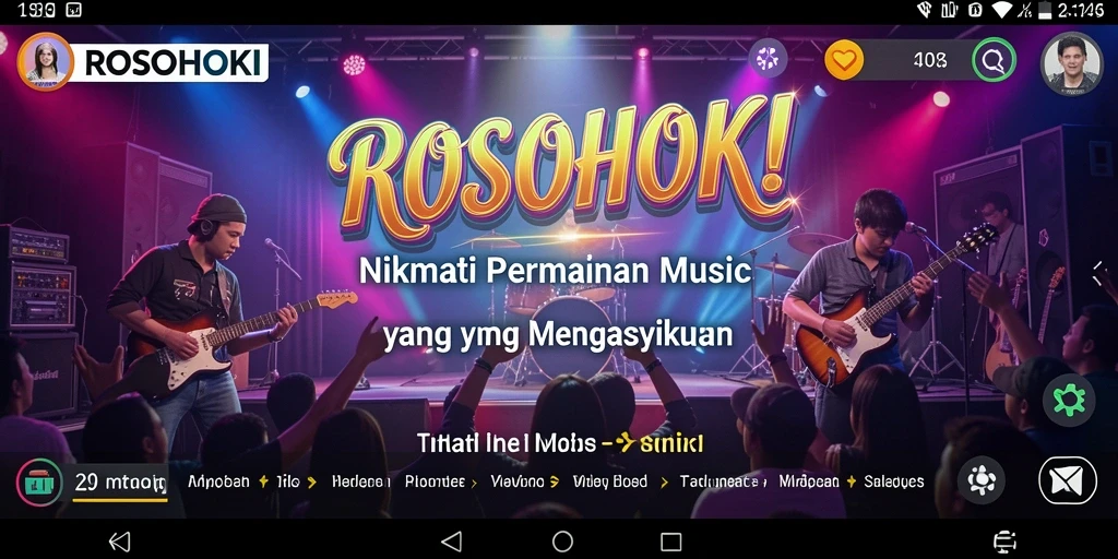 Tangkapan layar utama menunjukkan gameplay yang seru dan interaktif.