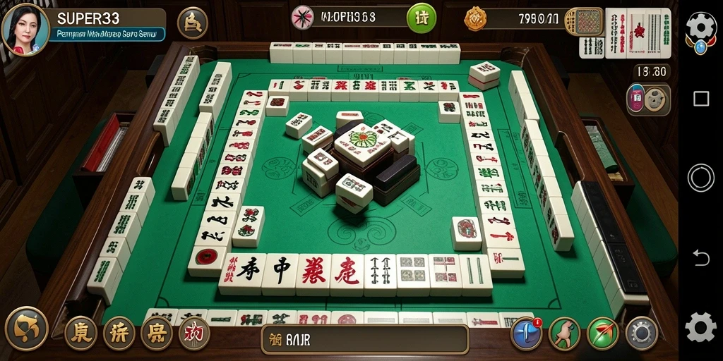 Screenshot gameplay Mahjong super seru di SUPER33.