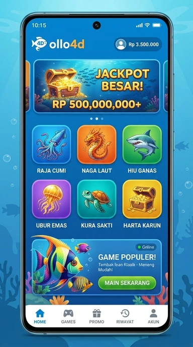 Tampilan antarmuka pengguna ollo4d yang intuitif.